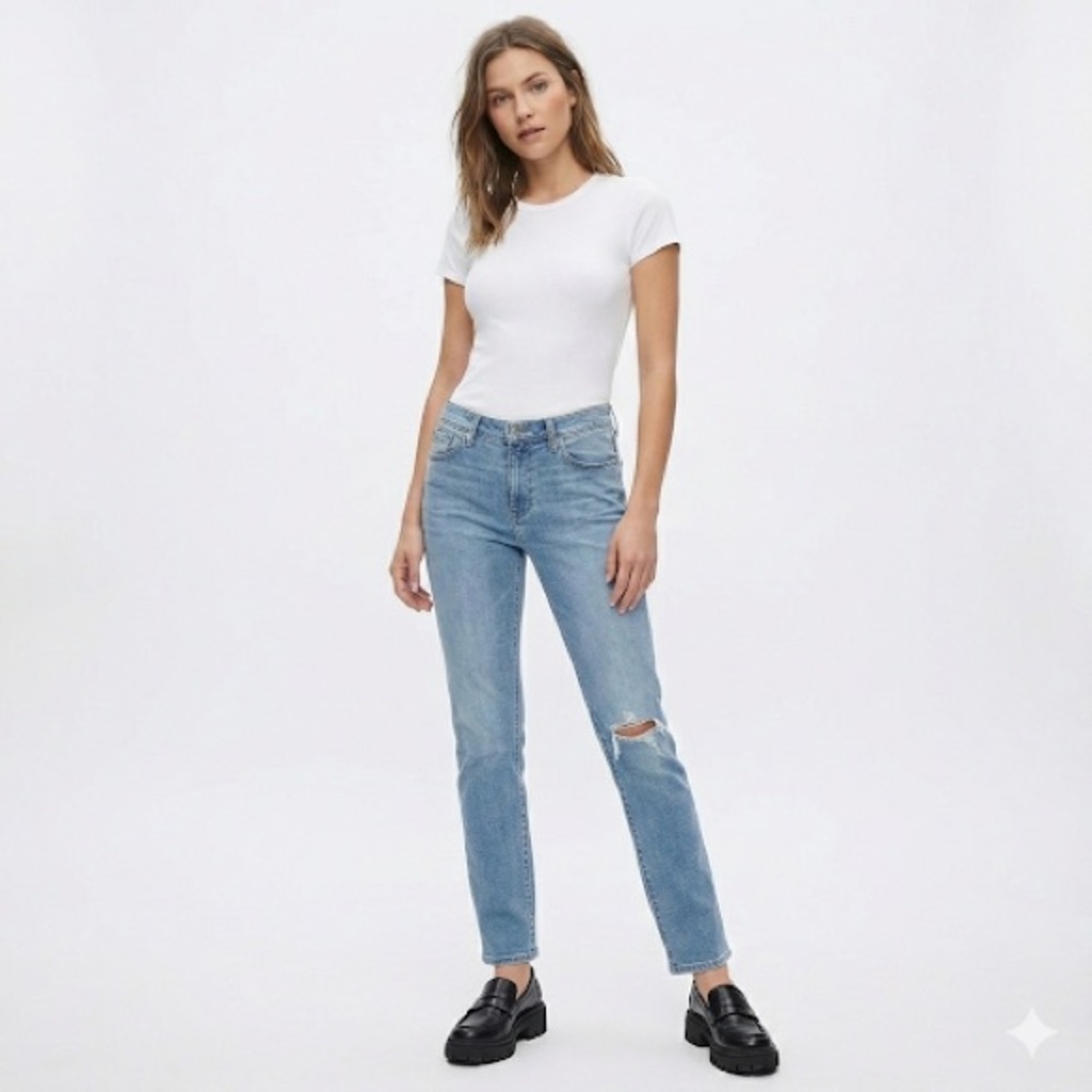 AG Adriano Goldschmied Light Blue Straight Leg Jeans